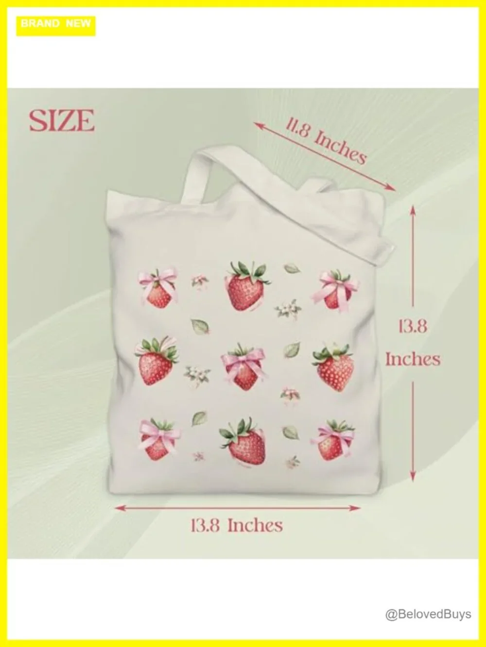 Canvas Tote Bag for Women with Inner Pocket Medium Size